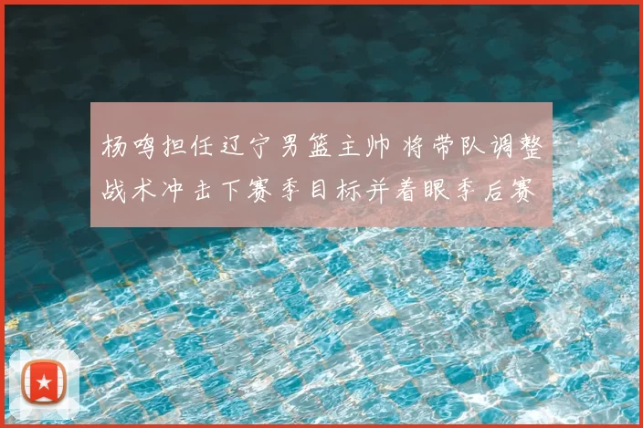 杨鸣担任辽宁男篮主帅 将带队调整战术冲击下赛季目标并着眼季后赛